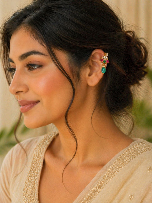 Ishhaara Jadau Maharashtrian Bugadi Earrings