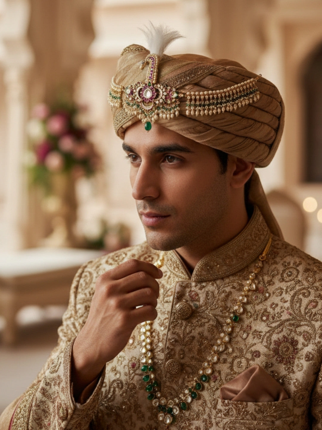 Ishhaara Jadau Studded Pearl Beaded Kalangi