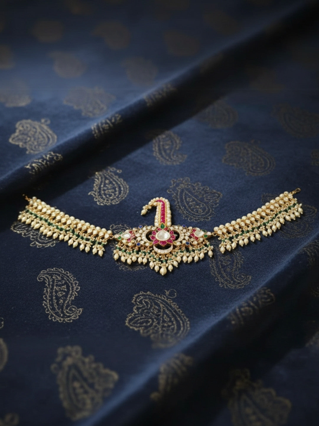 Ishhaara Jadau Studded Pearl Beaded Kalangi