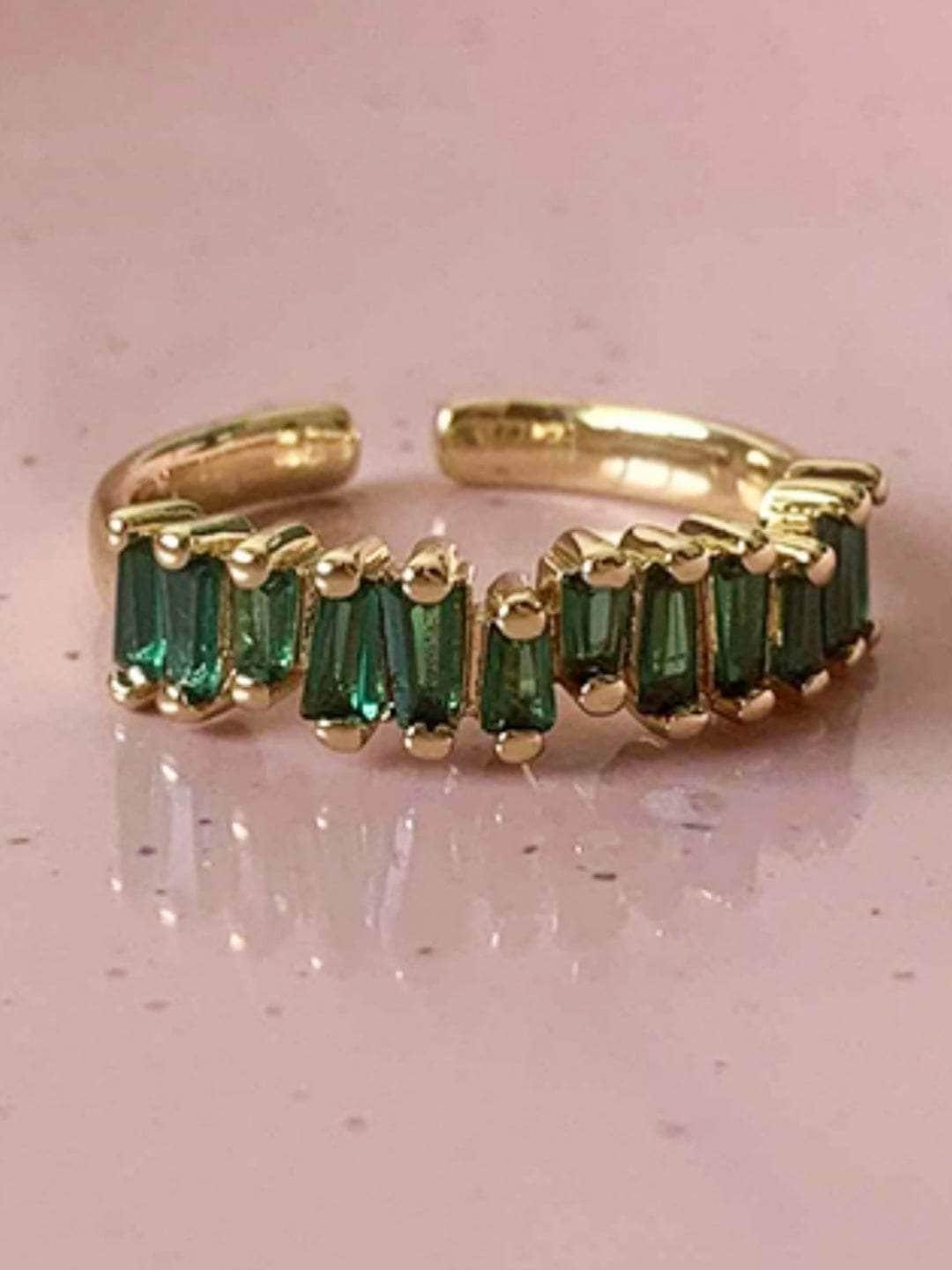 Ishhaara Jade Sparkle Ring