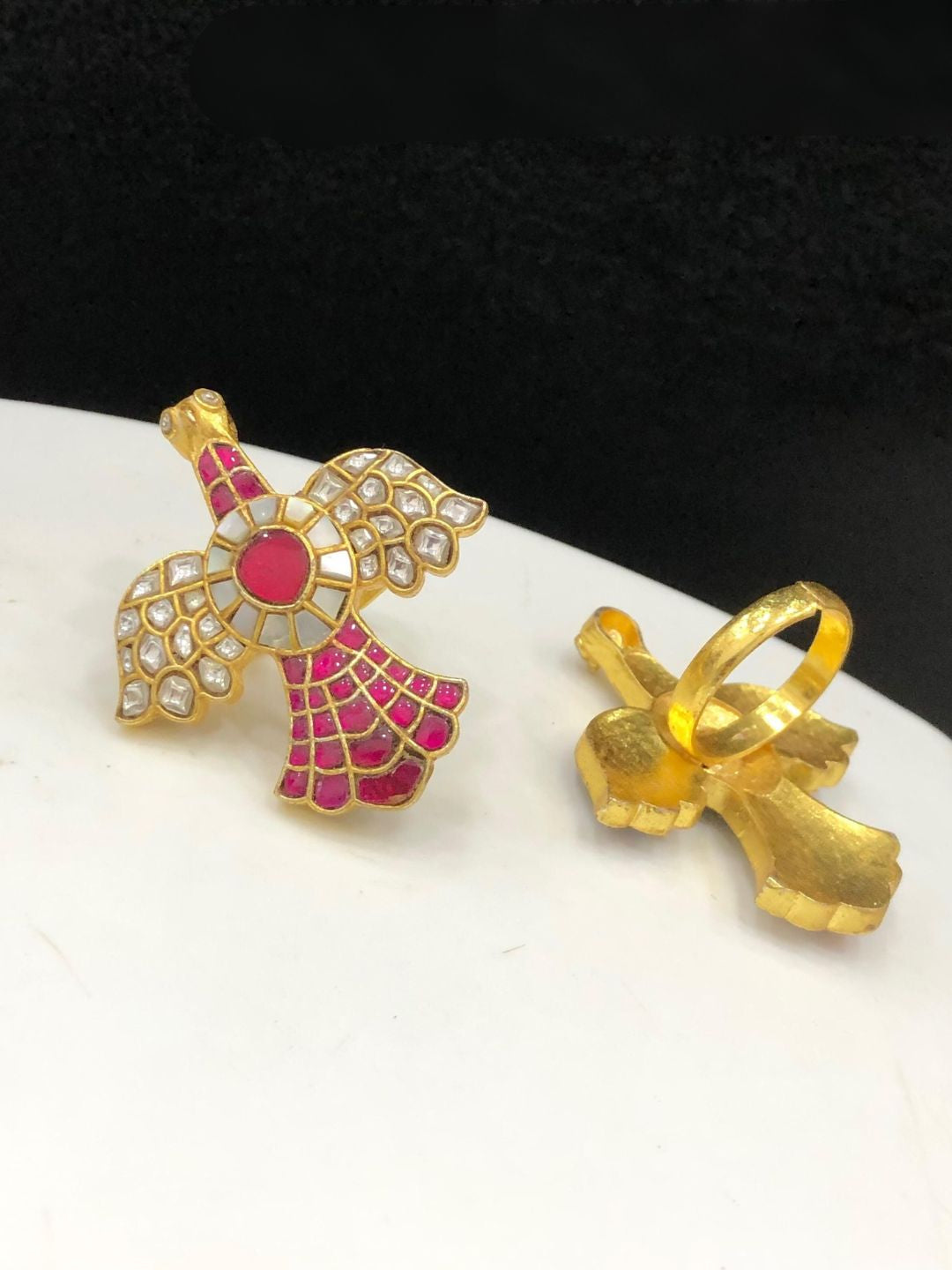 Ishhaara Jadtar Stone Garuda Ring
