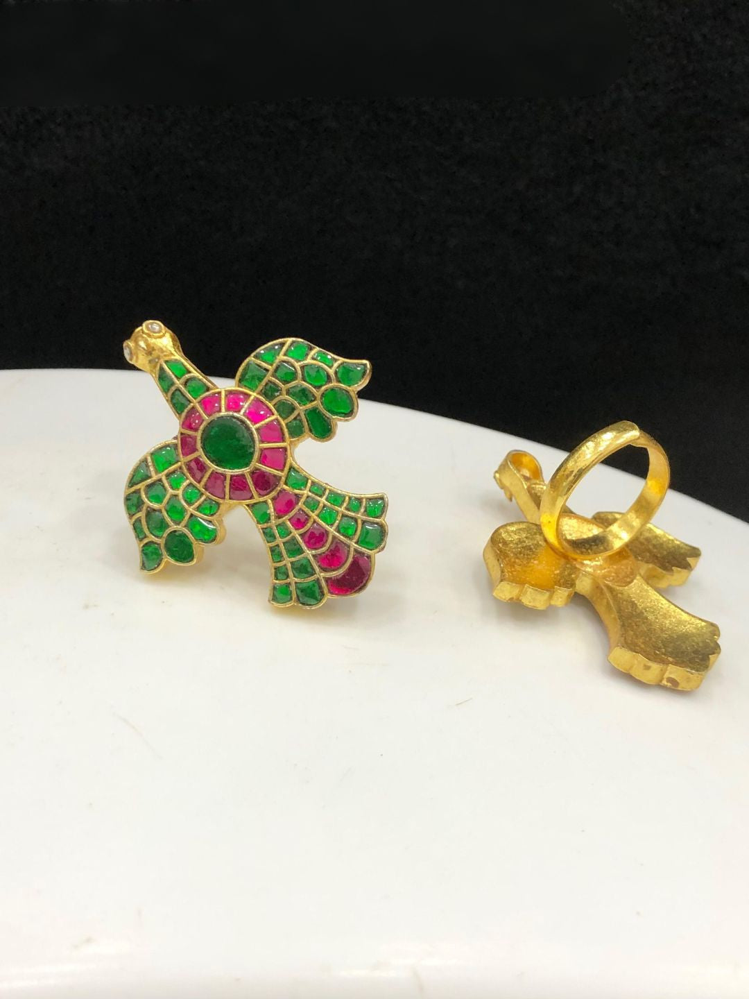 Ishhaara Jadtar Stone Garuda Ring