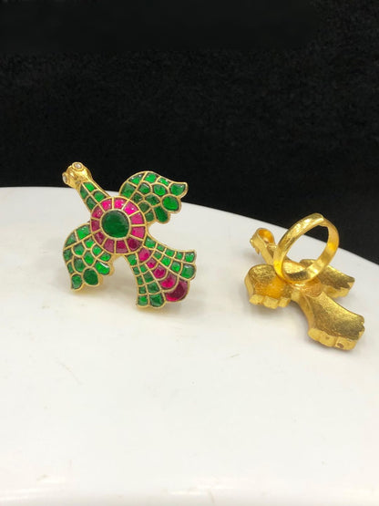 Ishhaara Jadtar Stone Garuda Ring