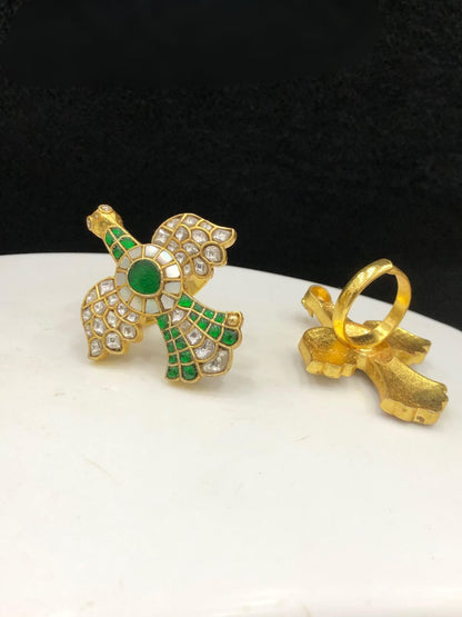 Ishhaara Jadtar Stone Garuda Ring
