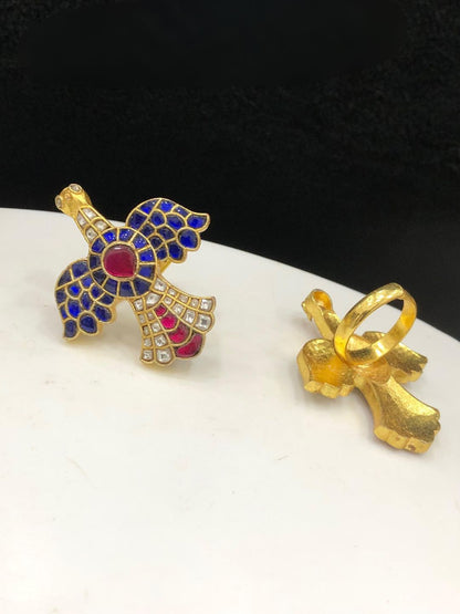 Ishhaara Jadtar Stone Garuda Ring