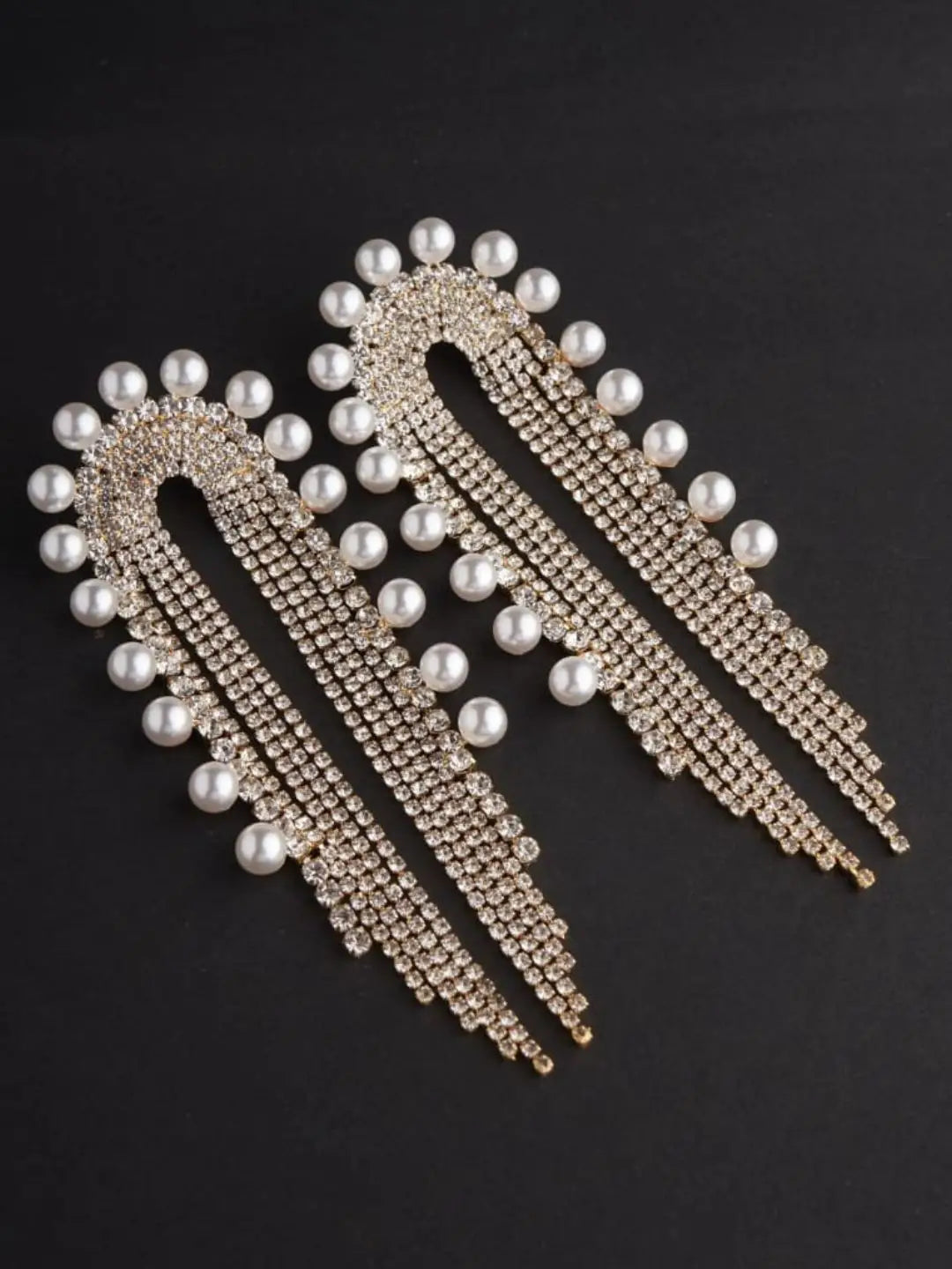 Ishhaara Julia Pearl Tassel Earring