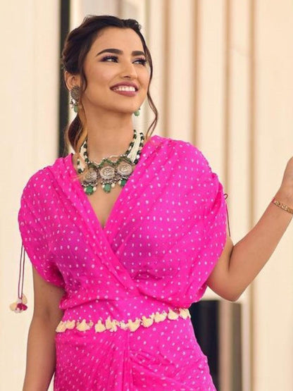Ishhaara Kinjal Bhanushali In Oxidized Green Beaded Necklace
