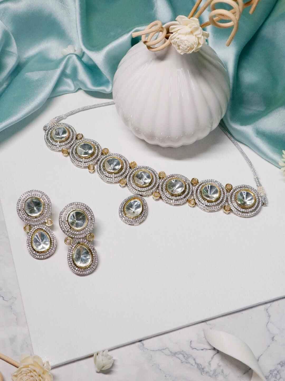 Ishhaara Vedhika In Ad Stone Kundan Choker Set