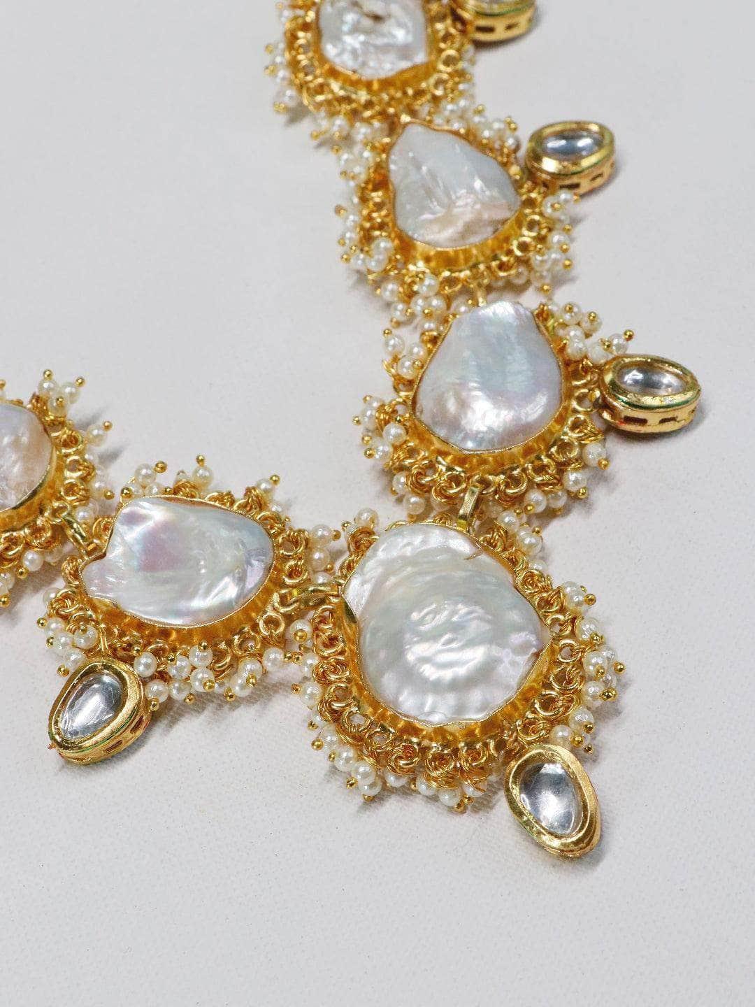 Ishhaara Kinjal In Baroque Pearl Statement Necklace