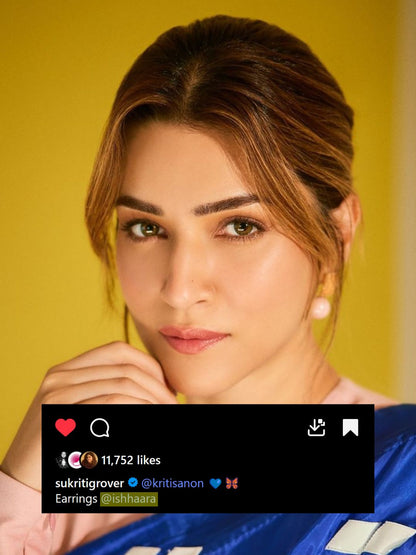 Ishhaara Kriti Sanon In Pearl Drop Earrings