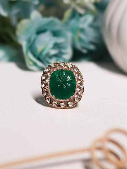 Ishhaara Kritika Kamra In Kundan Ruby Ring Red