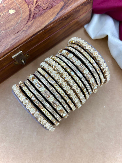 Ishhaara Kundan Bangle Set — handcrafted Indian jewellery