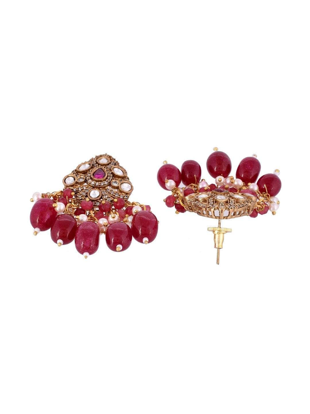Ishhaara Kundan Crystal Choker Set Red