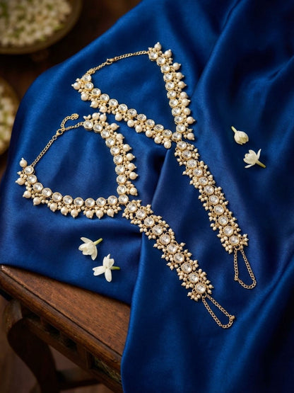 Ishhaara Kundan Embellished Harness Anklet
