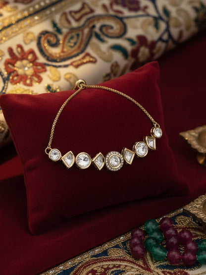 Ishhaara Kundan Meenakari Adjustable Bracelet