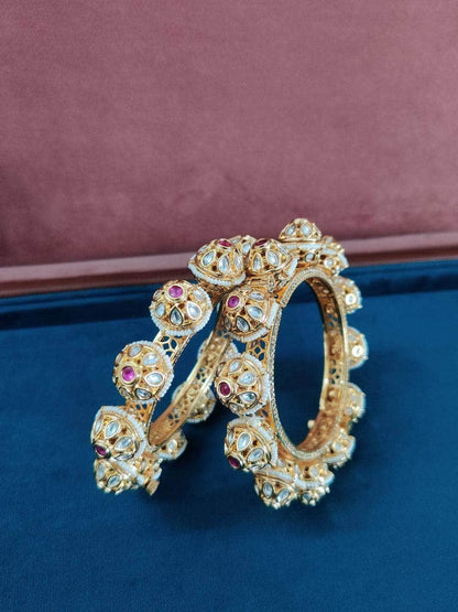 Ishhaara Kundan Polki Meenakari Bangle