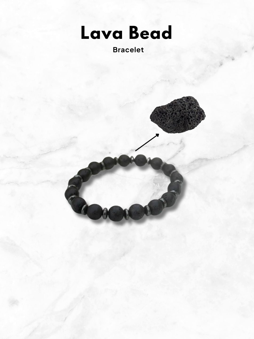Ishhaara Lava Bead Bracelet