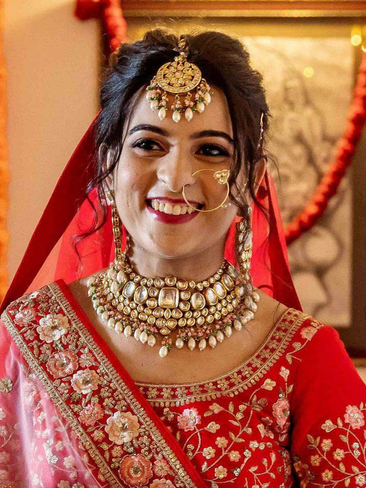 Ishhaara Big Kundan Necklace With Multi Beads