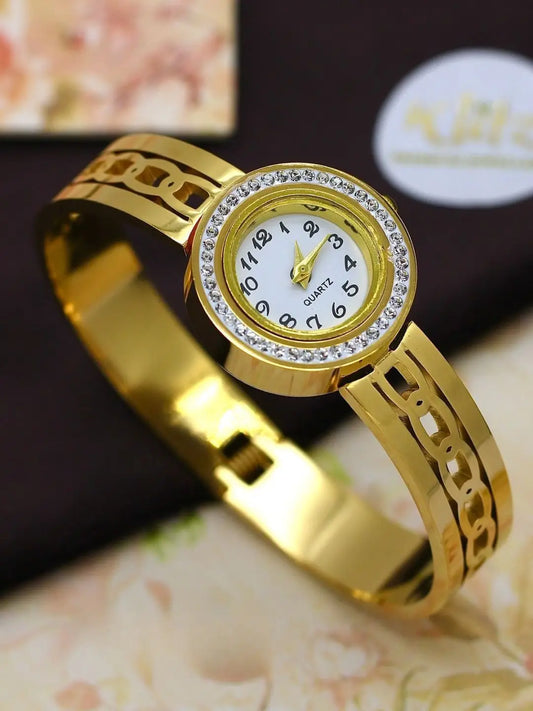 Ishhaara Linked Chain Styled Stainless Steel Watch