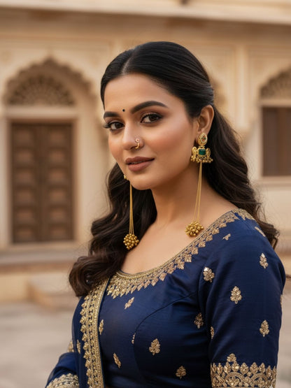 Ishhaara Long Kashmiri Earrings