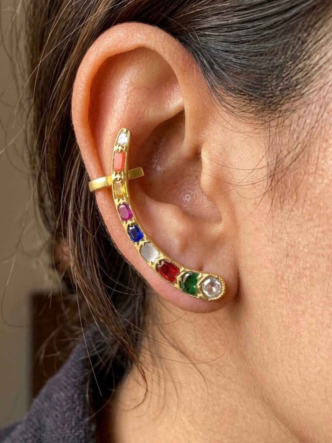 Ishhaara Luxurious Jadau Ear Crawler