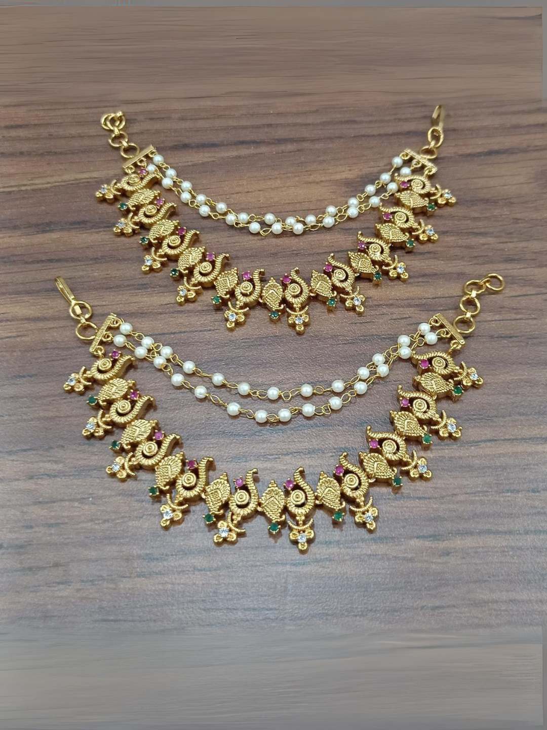 Ishhaara Mango Triple Layer Earchain