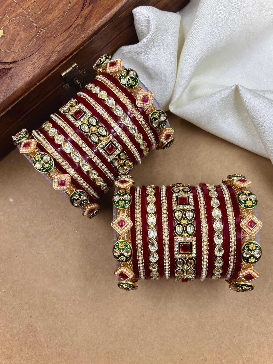 Ishhaara Meenakari Bangle Set — handcrafted Indian jewellery - view 2