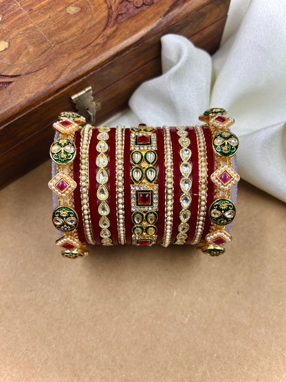Ishhaara Meenakari Bangle Set — handcrafted Indian jewellery - view 4