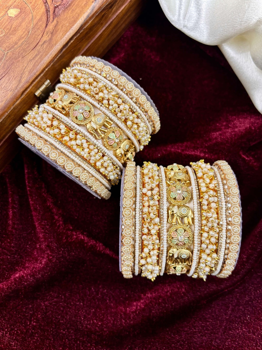 Ishhaara Meenakari Elephant Design Bangle — handcrafted Indian jewellery - view 3