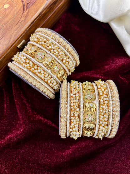 Ishhaara Meenakari Elephant Design Bangle — handcrafted Indian jewellery - view 3