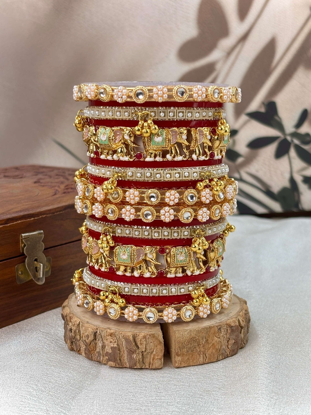 Ishhaara Meenakari Kundan Bangle Set — handcrafted Indian jewellery