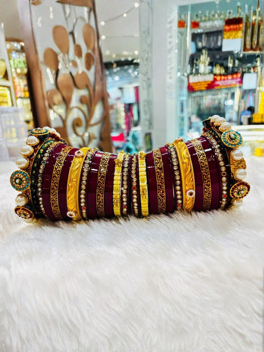 Ishhaara Meenakari Kundan Bangles — handcrafted Indian jewellery
