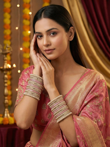 Ishhaara Meenakari Silk Thread Bangle Set — handcrafted Indian jewellery - view 13