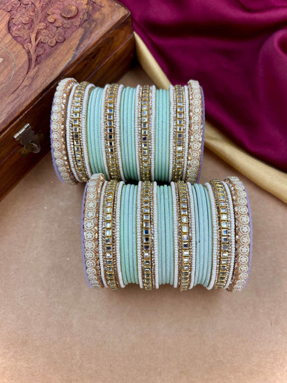 Ishhaara Meenakari Silk Thread Bangle Set — handcrafted Indian jewellery - view 20