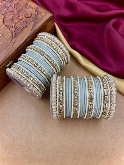 Ishhaara Meenakari Silk Thread Bangle Set — handcrafted Indian jewellery - view 21