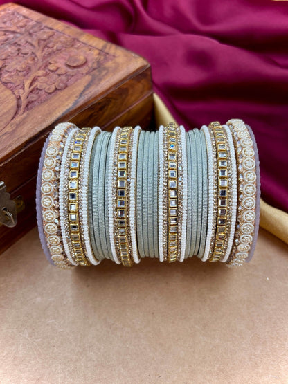 Ishhaara Meenakari Silk Thread Bangle Set — handcrafted Indian jewellery - view 24