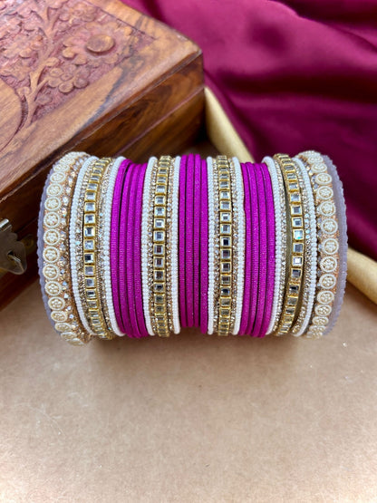 Ishhaara Meenakari Silk Thread Bangle Set — handcrafted Indian jewellery - view 26