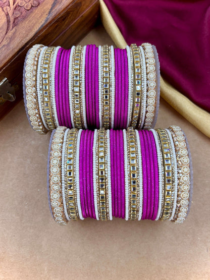 Ishhaara Meenakari Silk Thread Bangle Set — handcrafted Indian jewellery - view 27