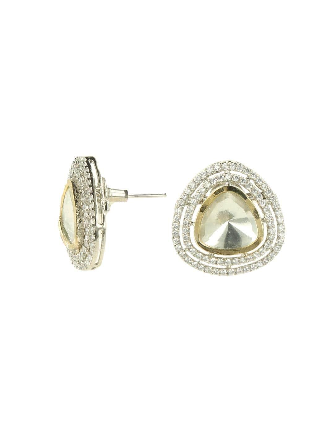 Ishhaara Moissanite Ad Stud Silver