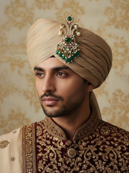 Ishhaara Moissanite Kundan Royal Kalangi