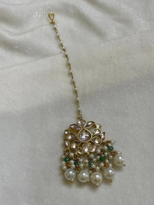 Ishhaara Moissanite Polki Tikka