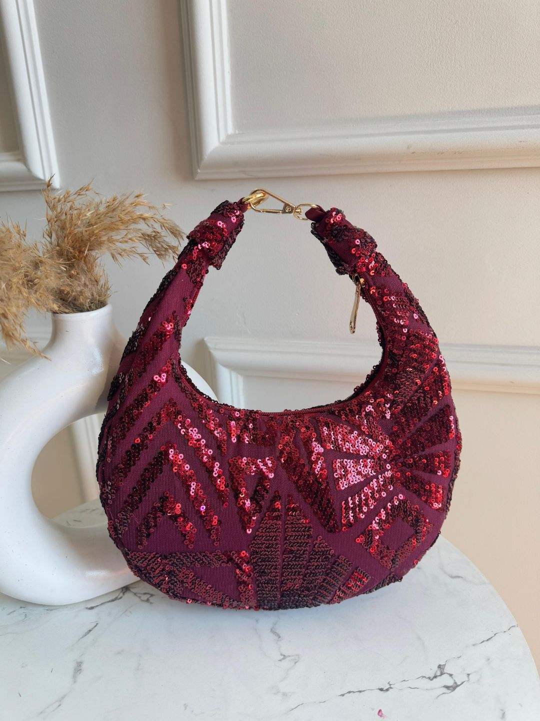 Ishhaara Moon Bags In Designer Fabric