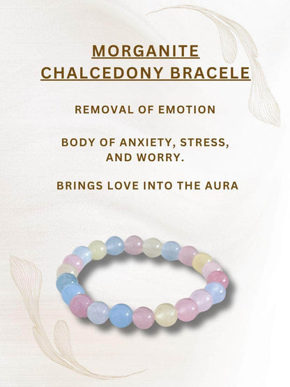 Ishhaara Morganite Chalcedony Bracelet