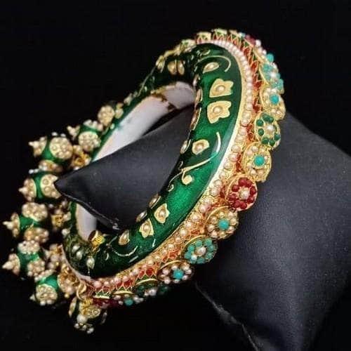 Ishhaara Mughal Meena Openable Kada Pair
