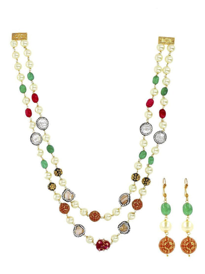 Ishhaara Multi Color Shell Pearl Layer Set