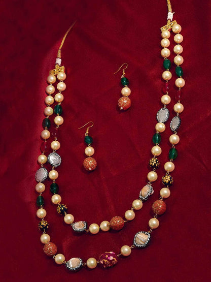 Ishhaara Multi Color Shell Pearl Layer Set