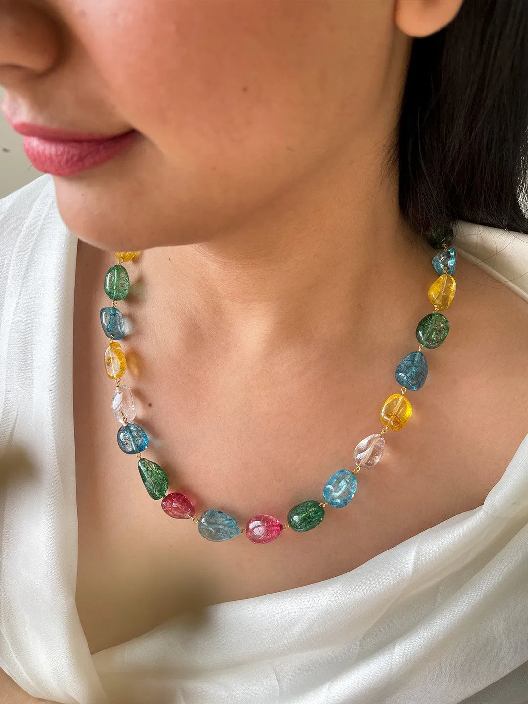 Ishhaara Multi Colored Beaded Necklace