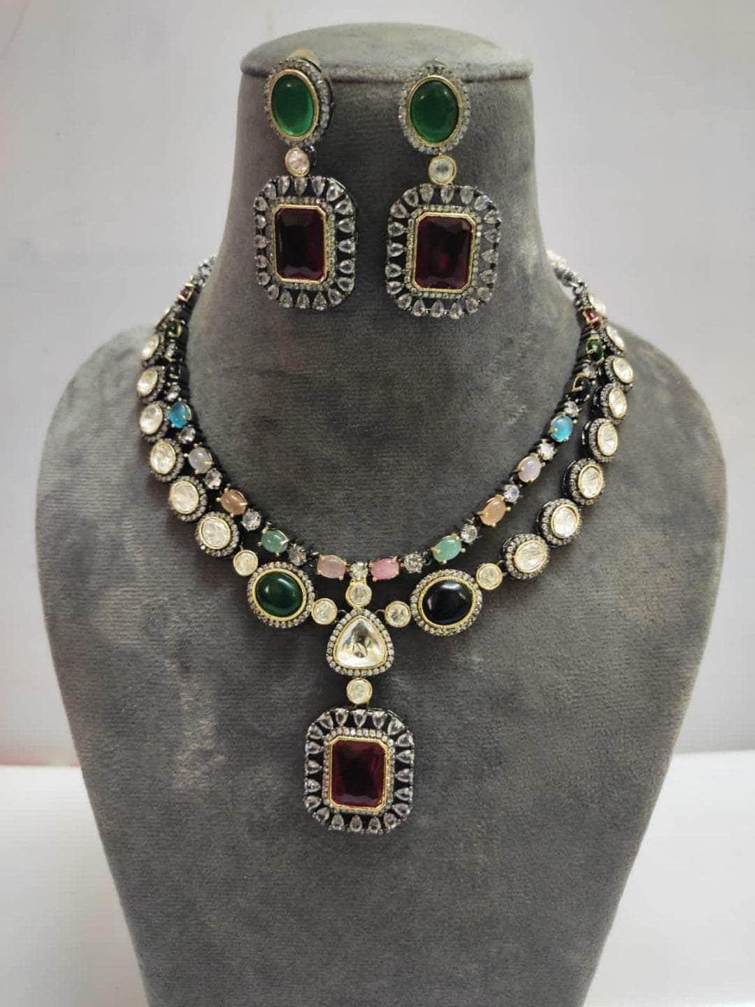 Ishhaara Multi Mrunal Thakur In Double Layered Kundan Polki Necklace