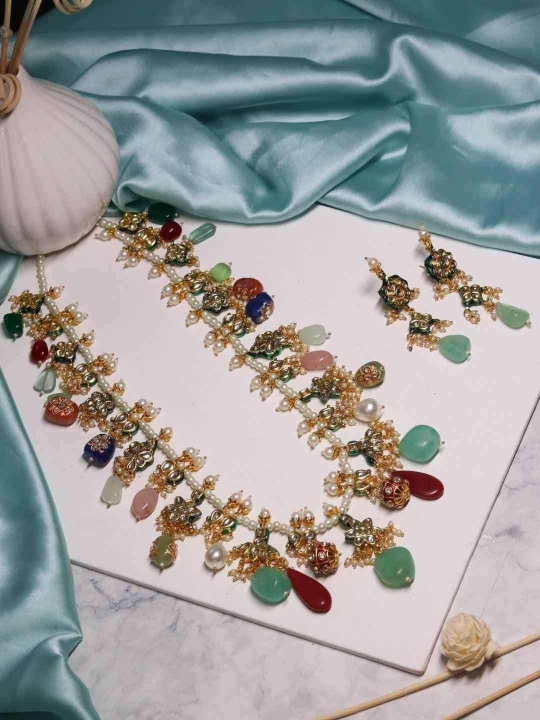 Ishhaara Multi Stone Long Necklace