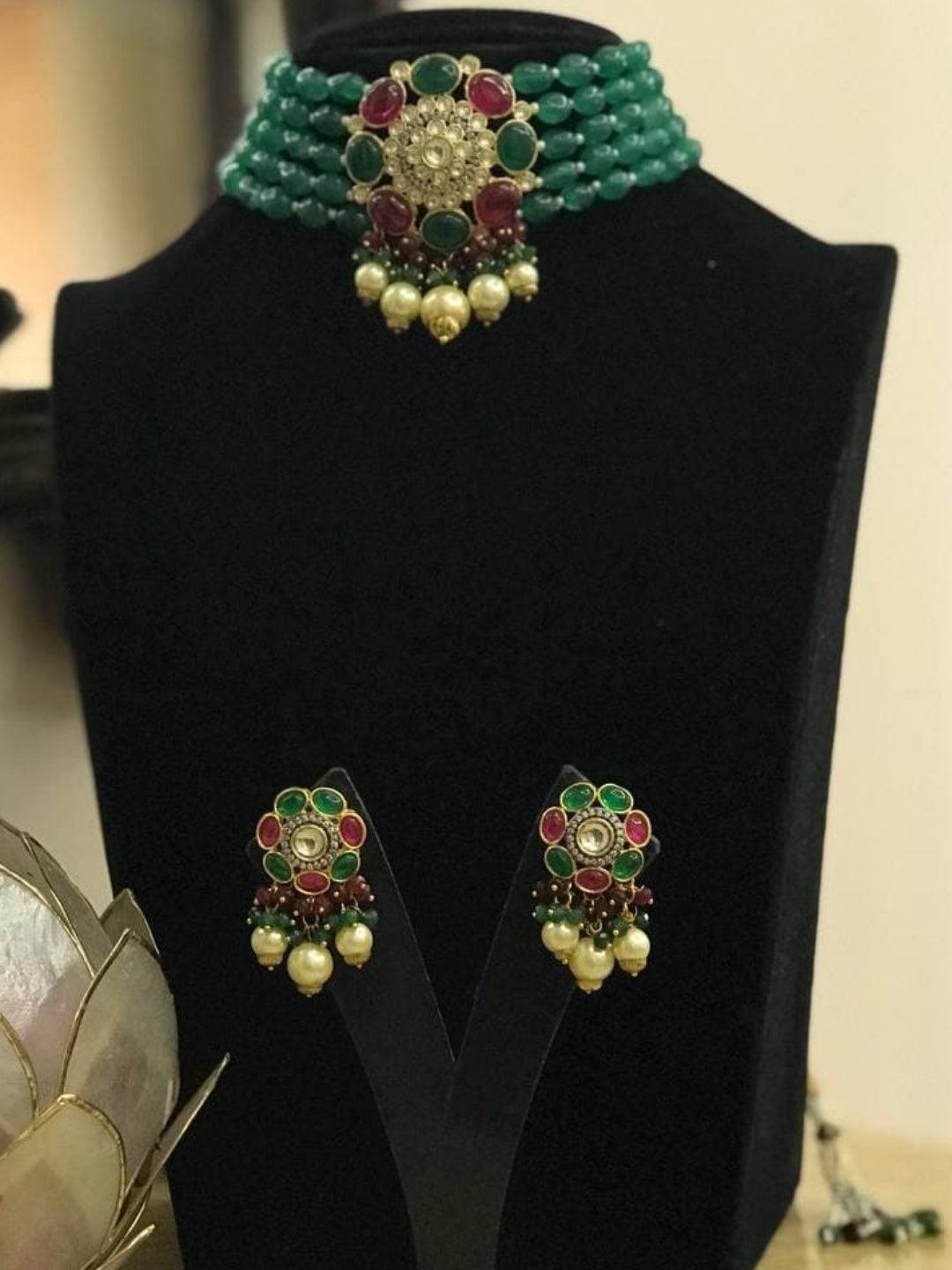 Ishhaara Sonal Chauhan In Precious Choker Beaded Necklace Set